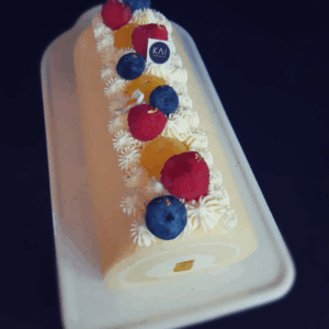 Yuzu, Berries with Roku Gin Swiss Roll